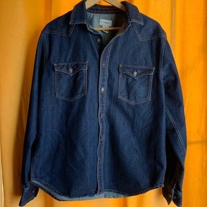 RIO/MAN western denim long sleeve button down